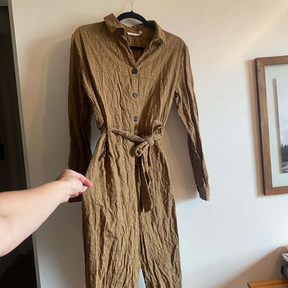 Brown Lush Jumpsuit. Size Large